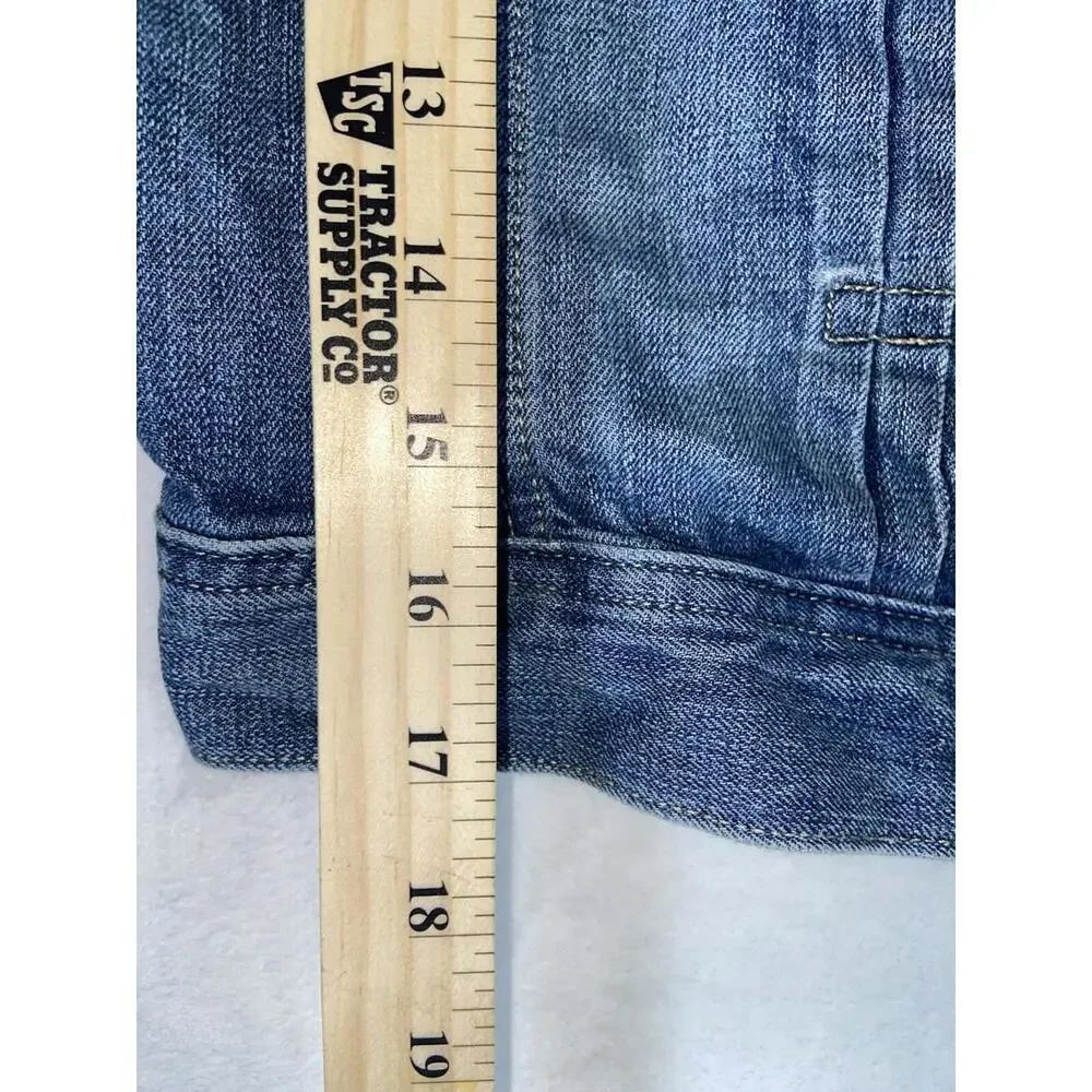 Levis San Francisco Denim Jacket Womens Size Small Petite Red Tab Retro 90s Y2k - Picture 5 of 8